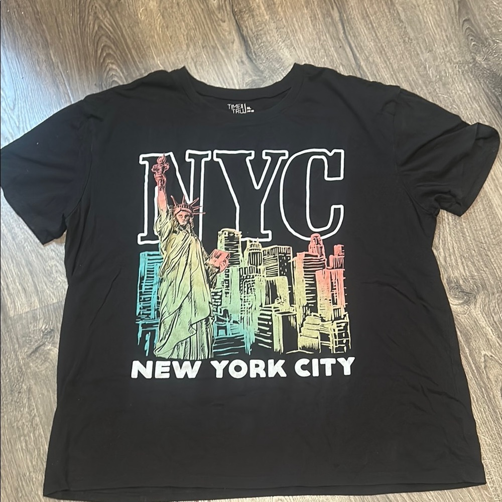 Time and Tru Black NYC Graphic Tee